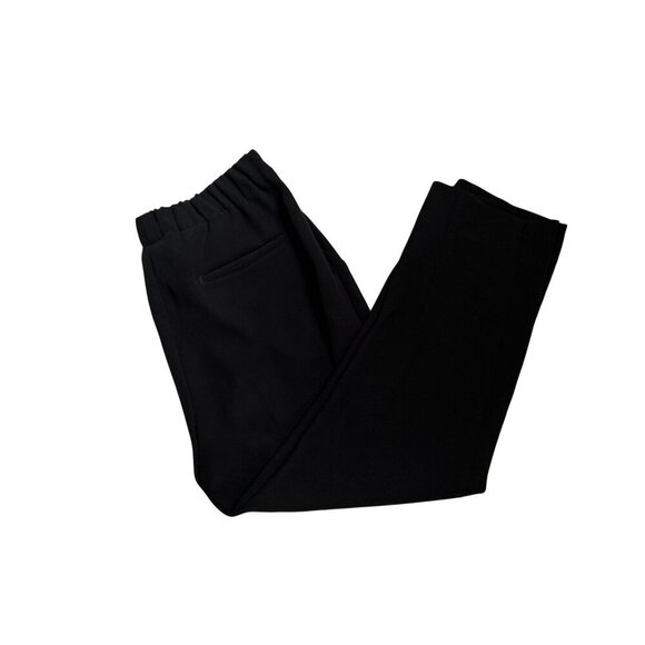 J. Crew Dress Pants Black 365 Easy Elastic Waist Matte Crepe Size 12 - Picture 4 of 12